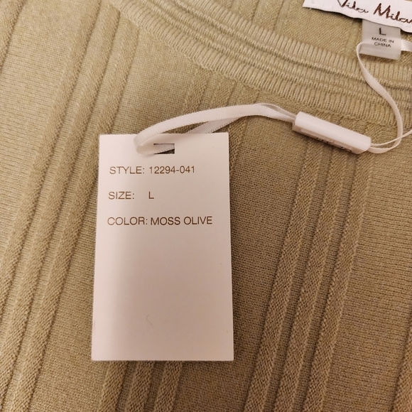 Vila Milano Olive Dilman Sleeve Sweater NWT - Picture 11 of 11